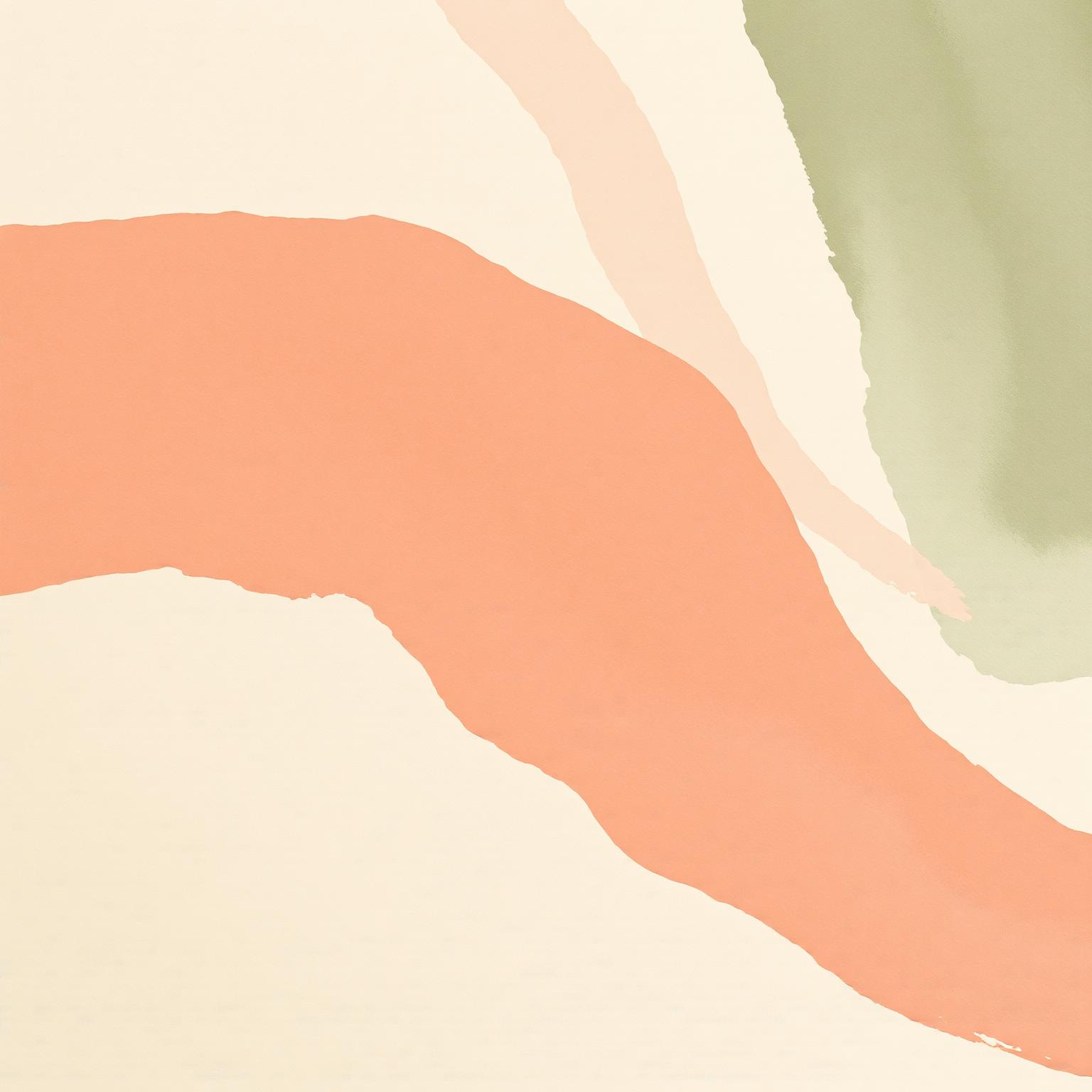 Soft abstract painting evoking neural pathways and inner calm